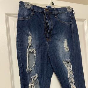 Distressed Jean Bermuda shorts from FashionNova